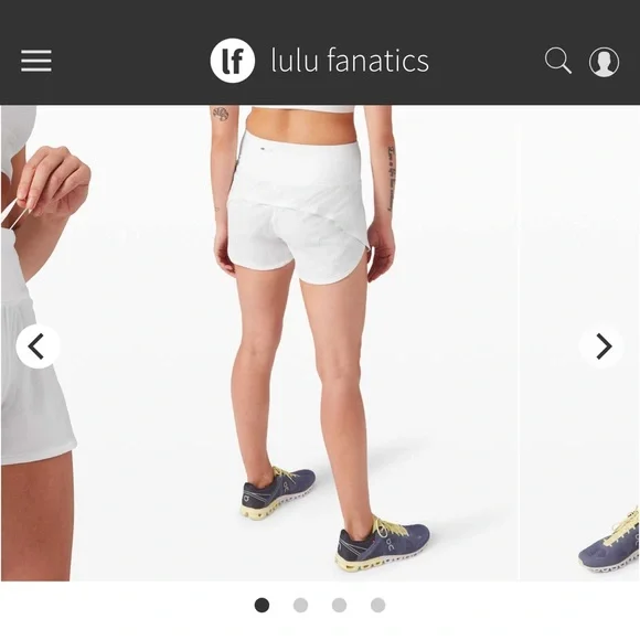 Lululemon Athletica Women's White Speed Up Shorts - Picture 4 of 8